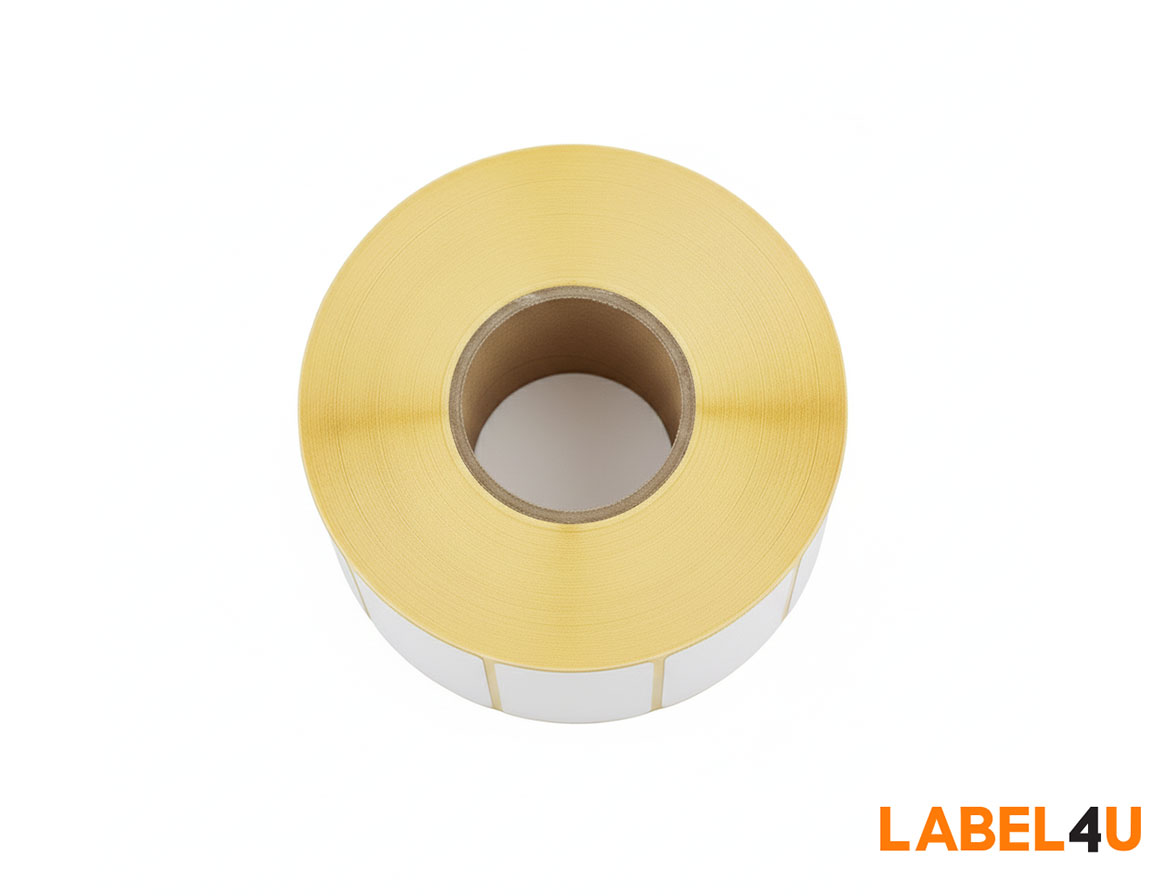 Этикетка 43х25 1000 штук в рулоне ракурс сверху